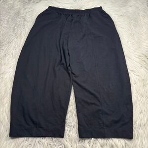 Beyond Nine Women's L Black Mabel Jersey Barrel Pants Pull On Comfort Stretch